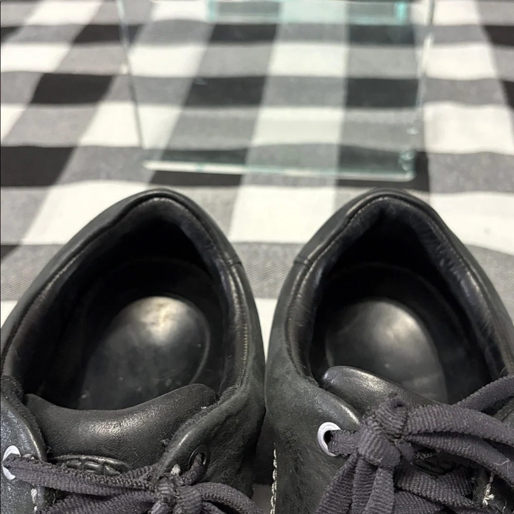 Keen Black Leather Lace Up Shoes Women's Size 7.5 Comfy Flats